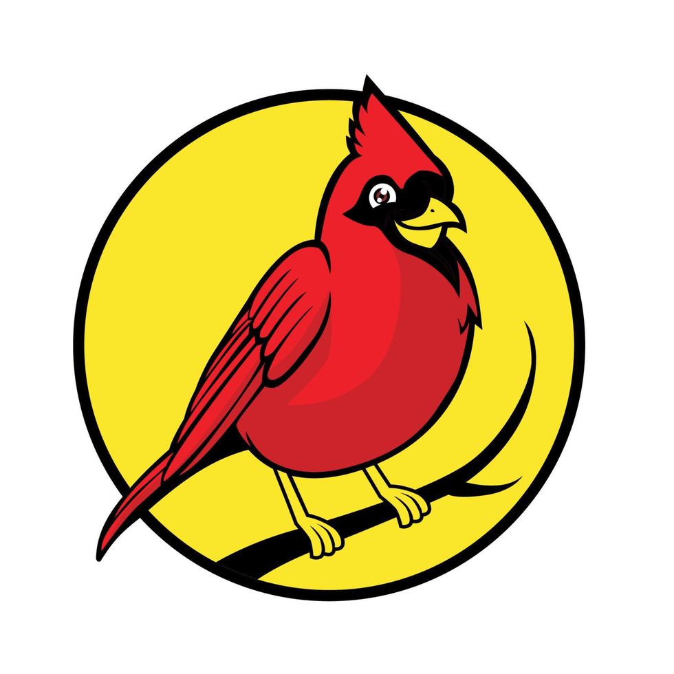 cardinal bird mascot vector