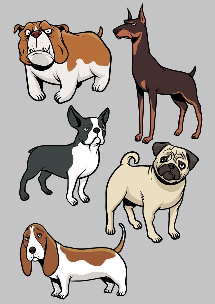 dogs vector collection