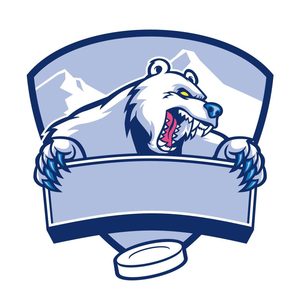 logotipo de la mascota del oso polar vector