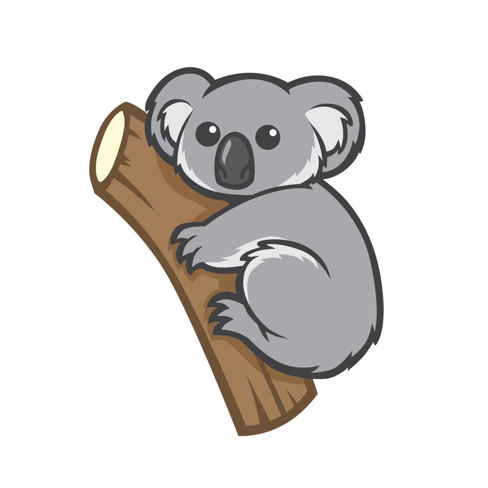 cute koala on a tree vector