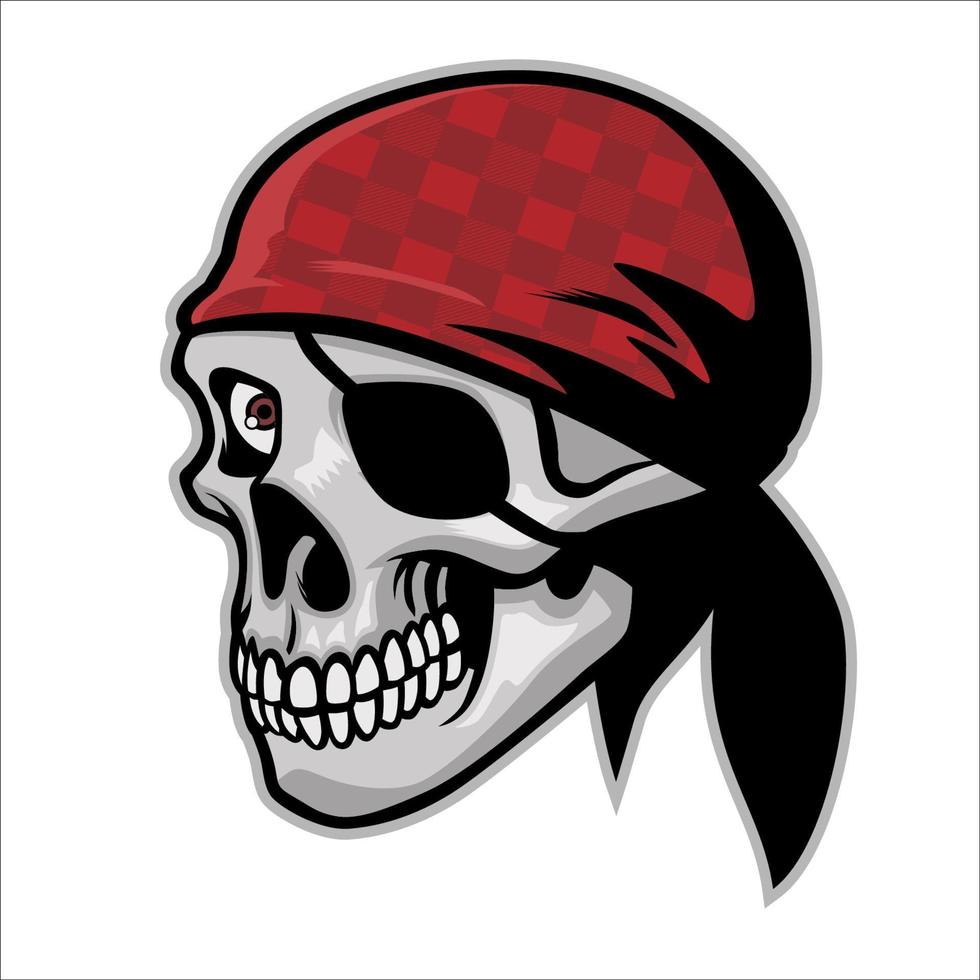 skull of pirate vector