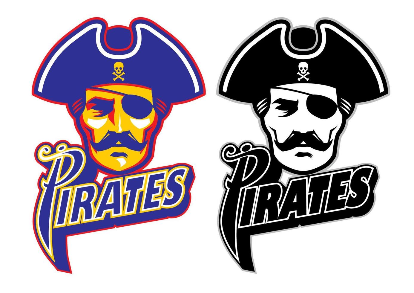 pirate head mascot vector