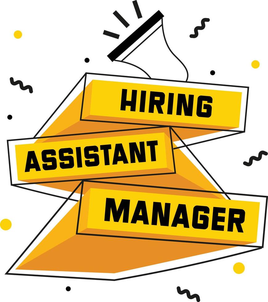 Hiring Post for Assistant Manager vector