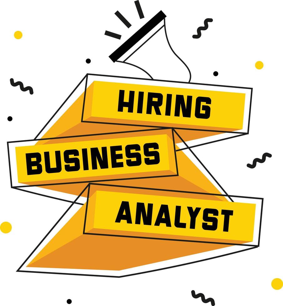 Hiring Post for Business Analyst vector