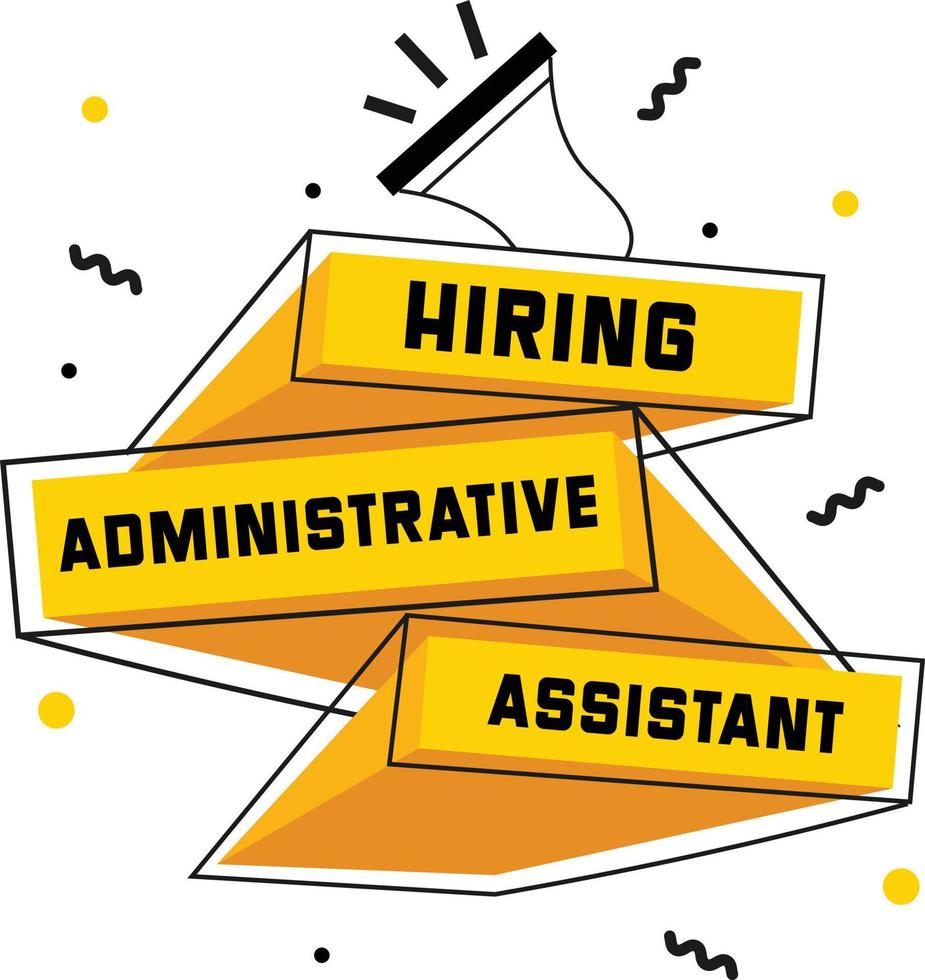 Hiring post for administrative assistant 18914434 vector art at vecteezy
