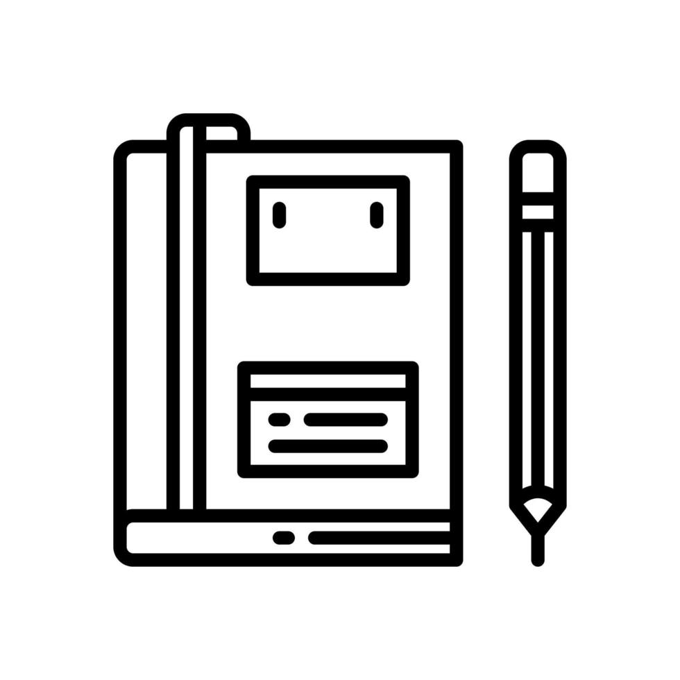 notebook icon for your website, mobile, presentation, and logo design. vector