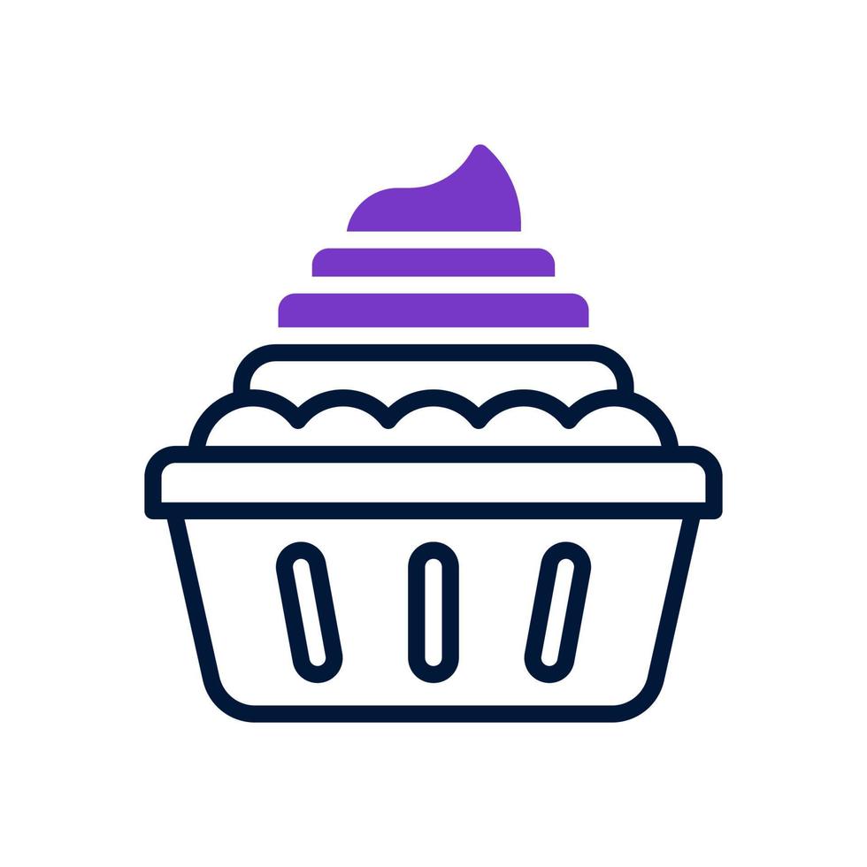 icono de cupcake para su sitio web, móvil, presentación y diseño de logotipo. vector