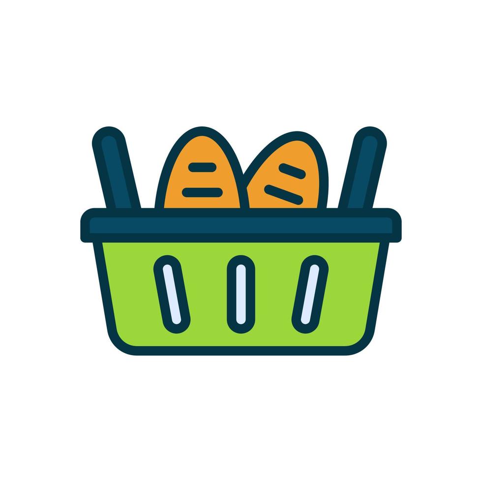 icono de cesta de la compra para su sitio web, móvil, presentación y diseño de logotipo. vector