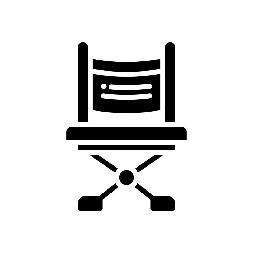 icono de silla de director para su sitio web, móvil, presentación y diseño de logotipo. vector