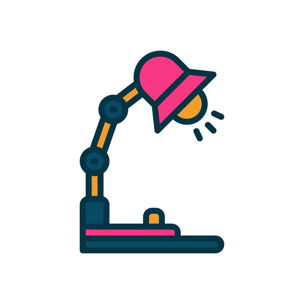 desk lamp icon for your website, mobile, presentation, and logo design. vector