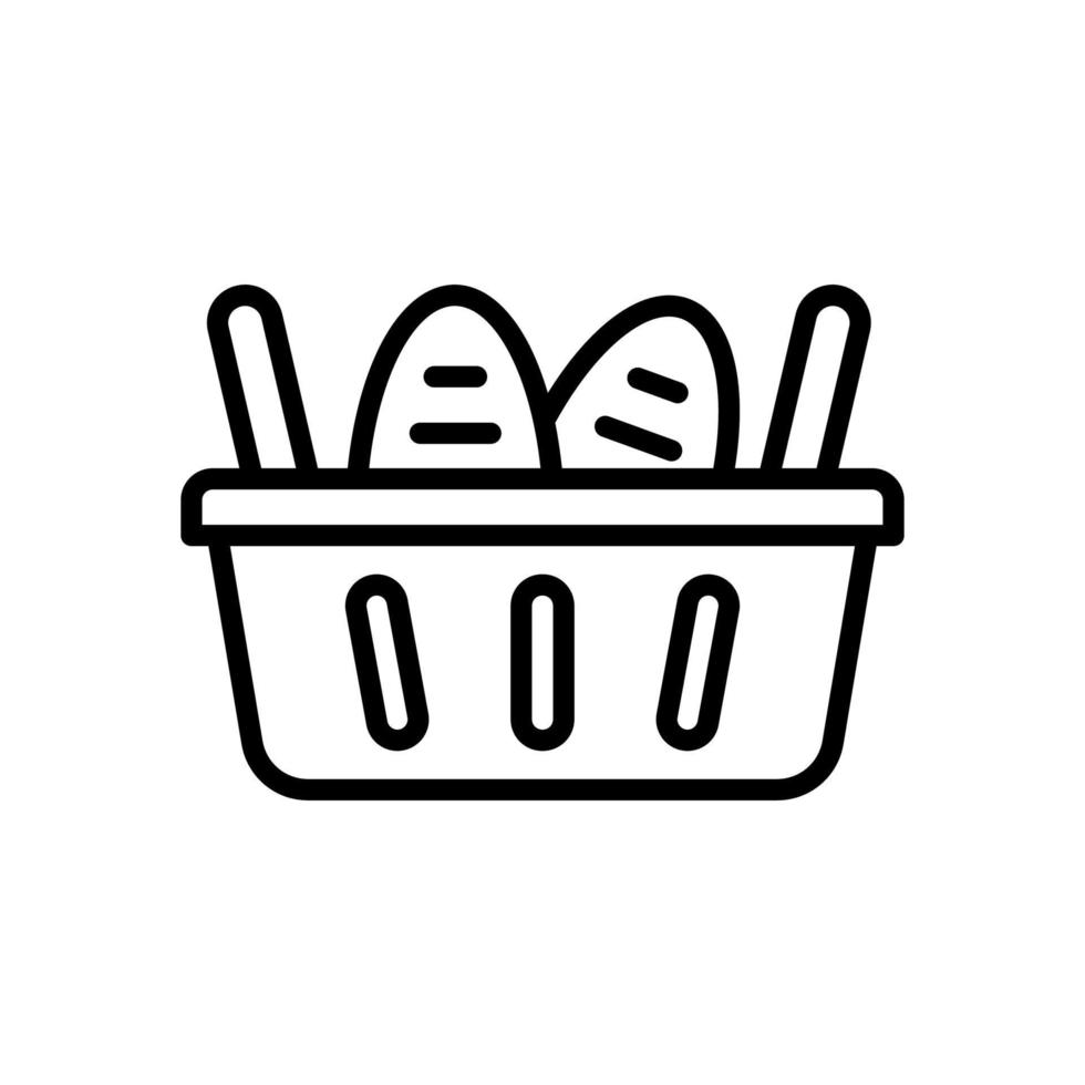 icono de cesta de la compra para su sitio web, móvil, presentación y diseño de logotipo. vector