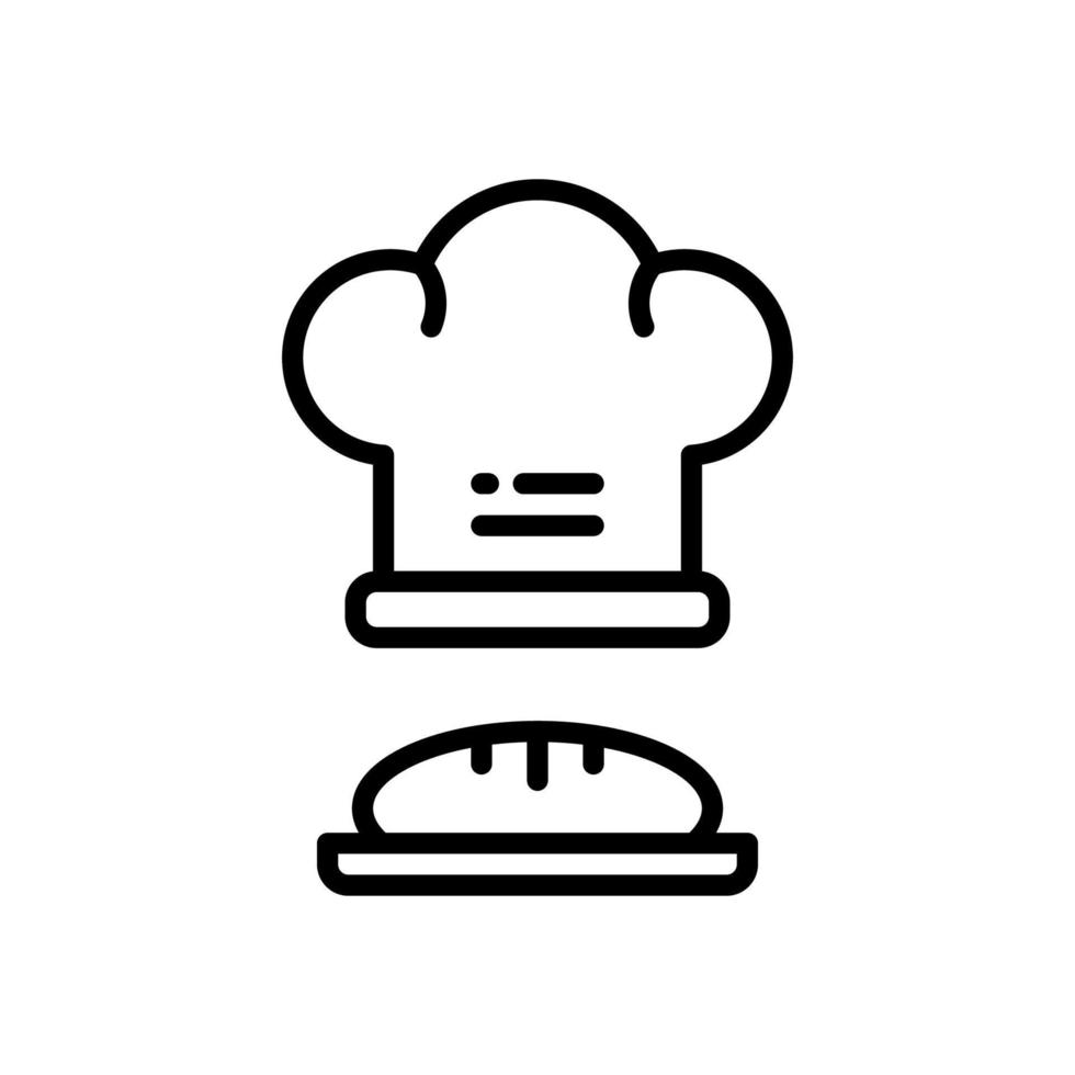 icono de sombrero de chef para su sitio web, móvil, presentación y diseño de logotipo. vector