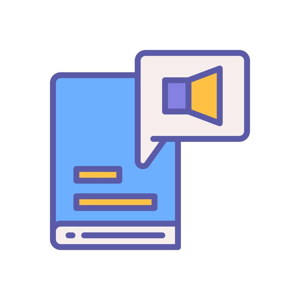 audiobook icon for your website, mobile, presentation, and logo design. vector
