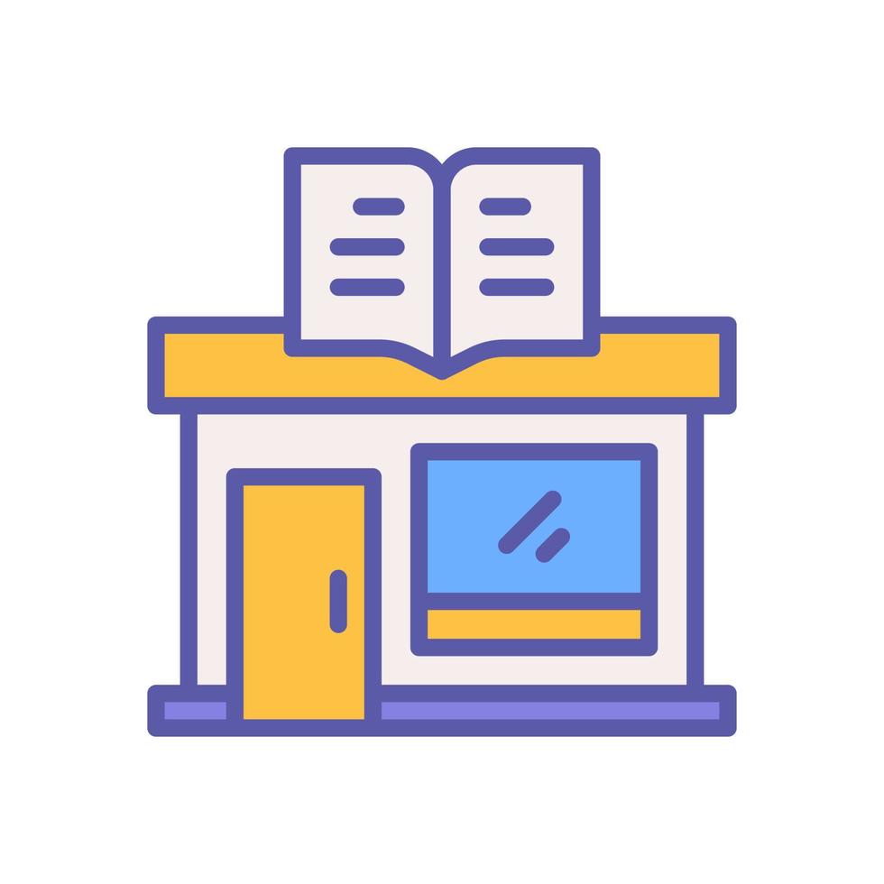 icono de la tienda de libros para su sitio web, móvil, presentación y diseño de logotipo. vector