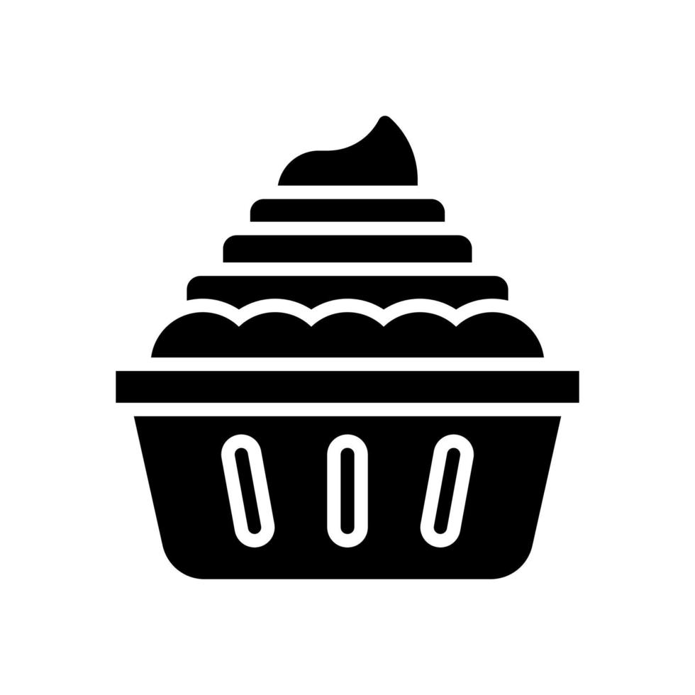 icono de cupcake para su sitio web, móvil, presentación y diseño de logotipo. vector