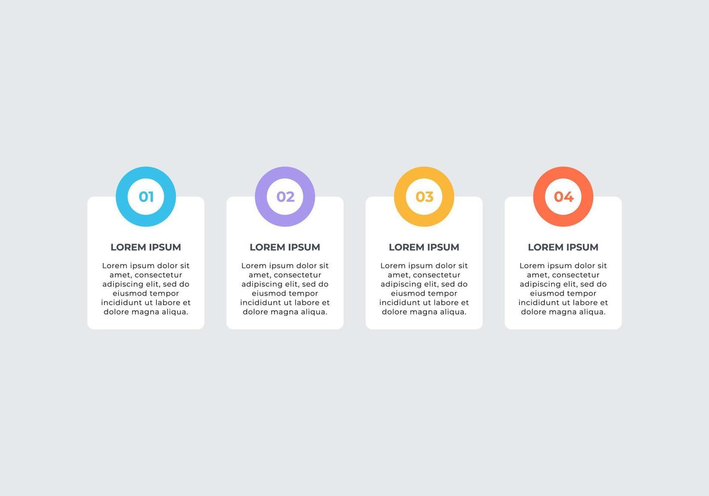 Vector infographic concept design template with 4 options or steps