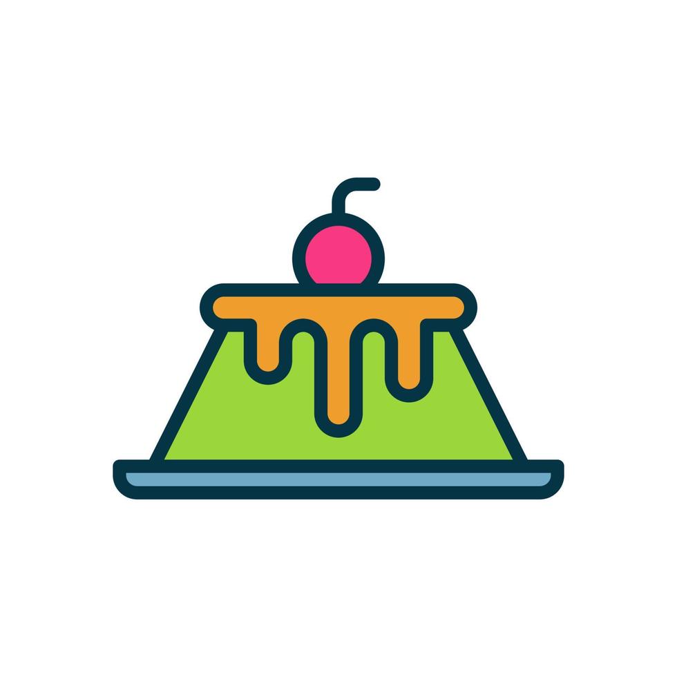 icono de pudín para su sitio web, móvil, presentación y diseño de logotipo. vector