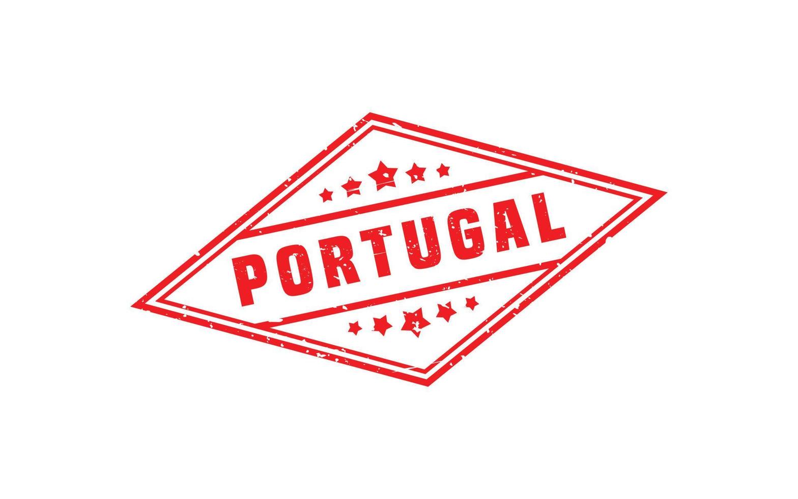 caucho de sello de portugal con estilo grunge sobre fondo blanco vector