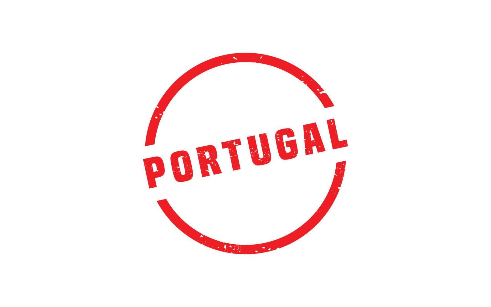 caucho de sello de portugal con estilo grunge sobre fondo blanco vector