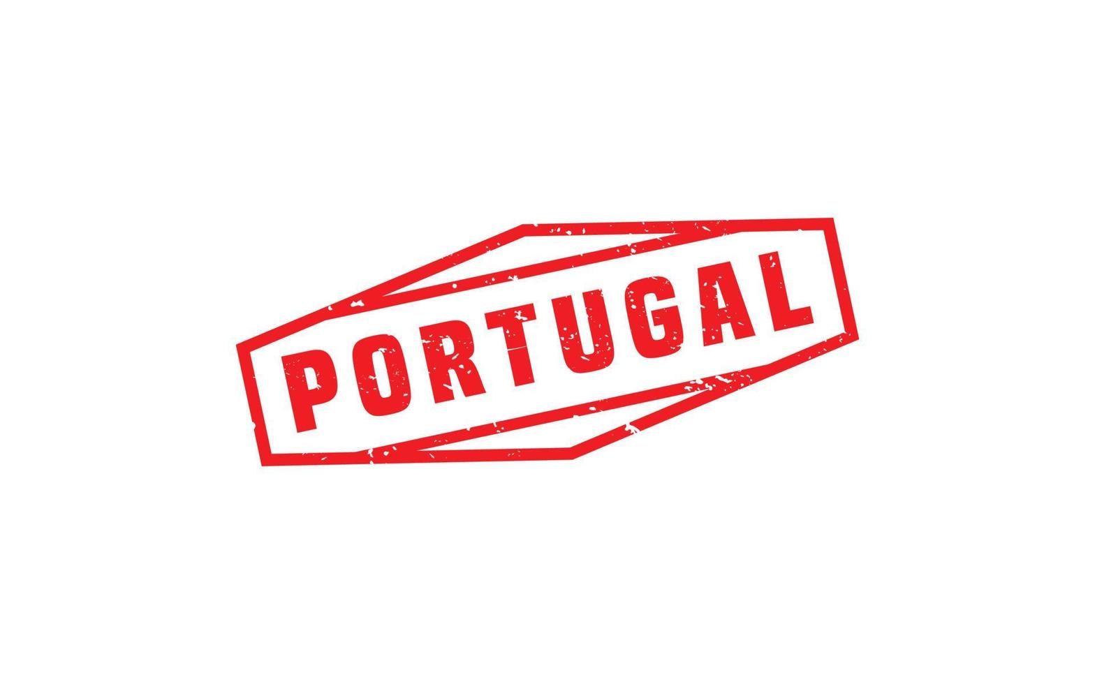 caucho de sello de portugal con estilo grunge sobre fondo blanco vector