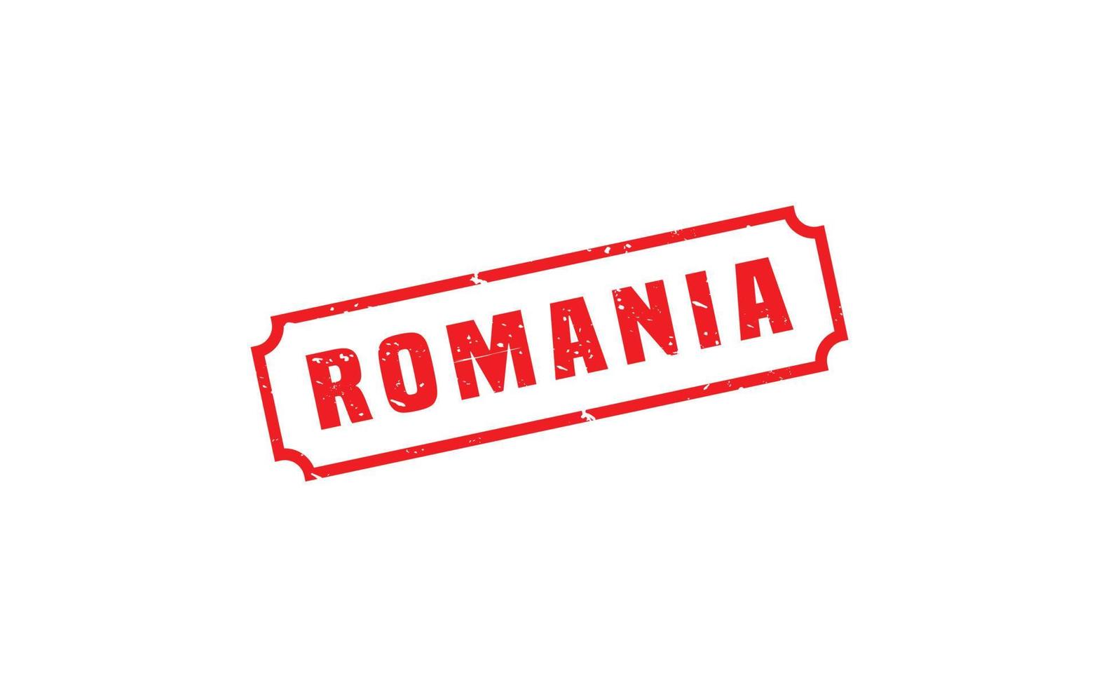 ROMANIA stamp rubber with grunge style on white background vector