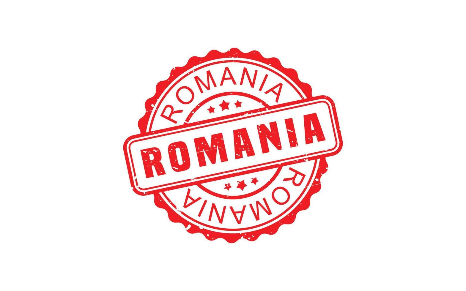 goma de sello de rumania con estilo grunge sobre fondo blanco vector