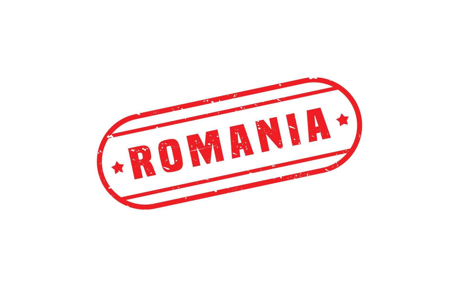 goma de sello de rumania con estilo grunge sobre fondo blanco vector