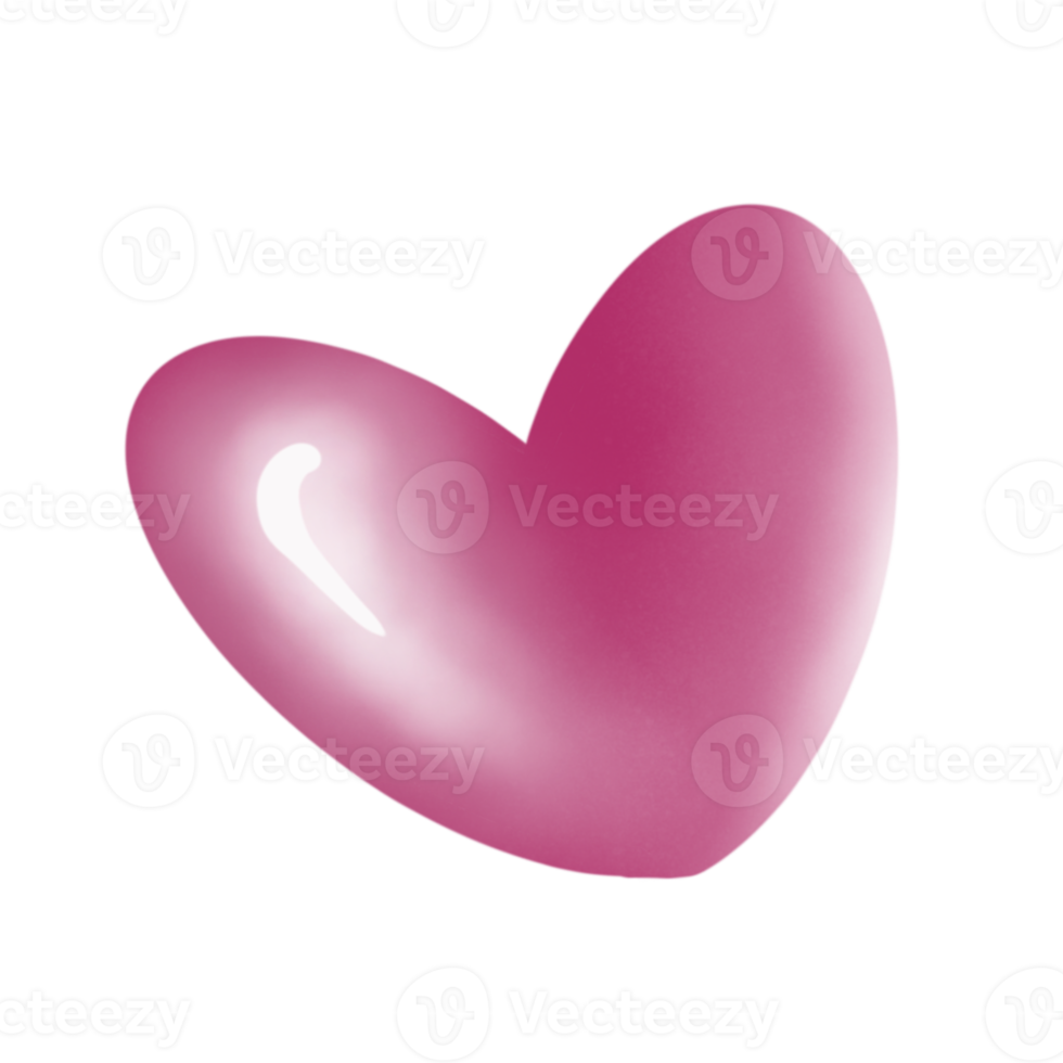 Pink heart digital clipart png