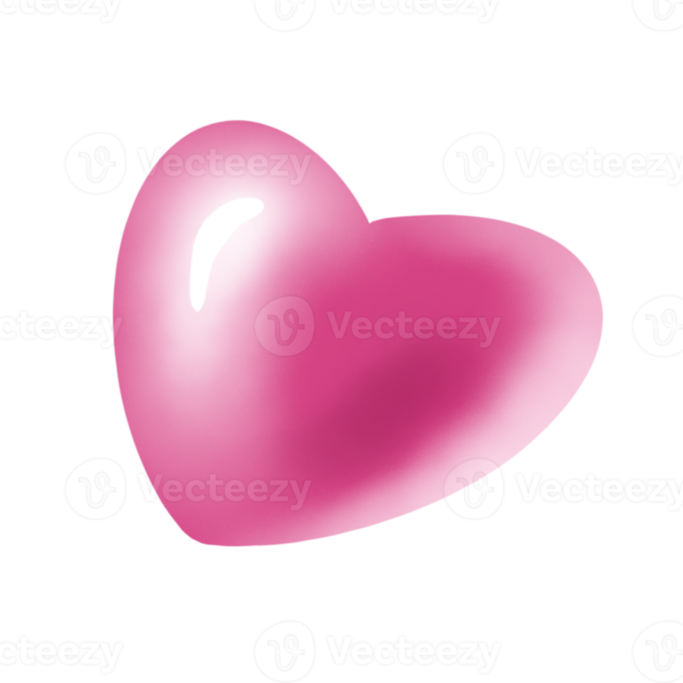 Pink heart digital clipart png