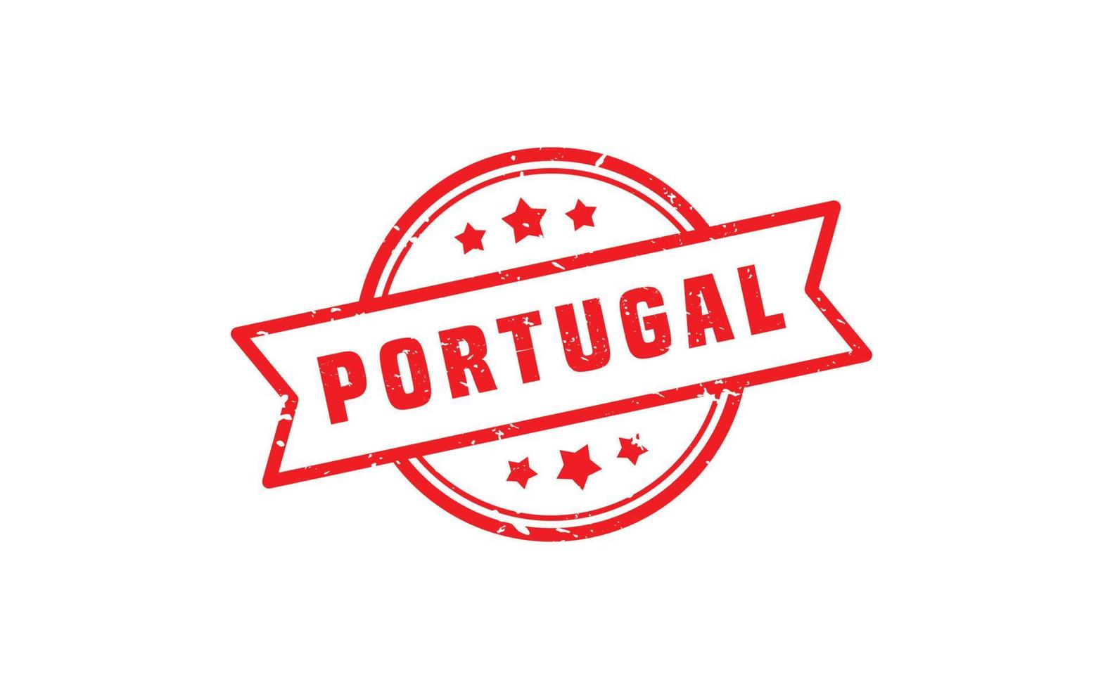 caucho de sello de portugal con estilo grunge sobre fondo blanco vector