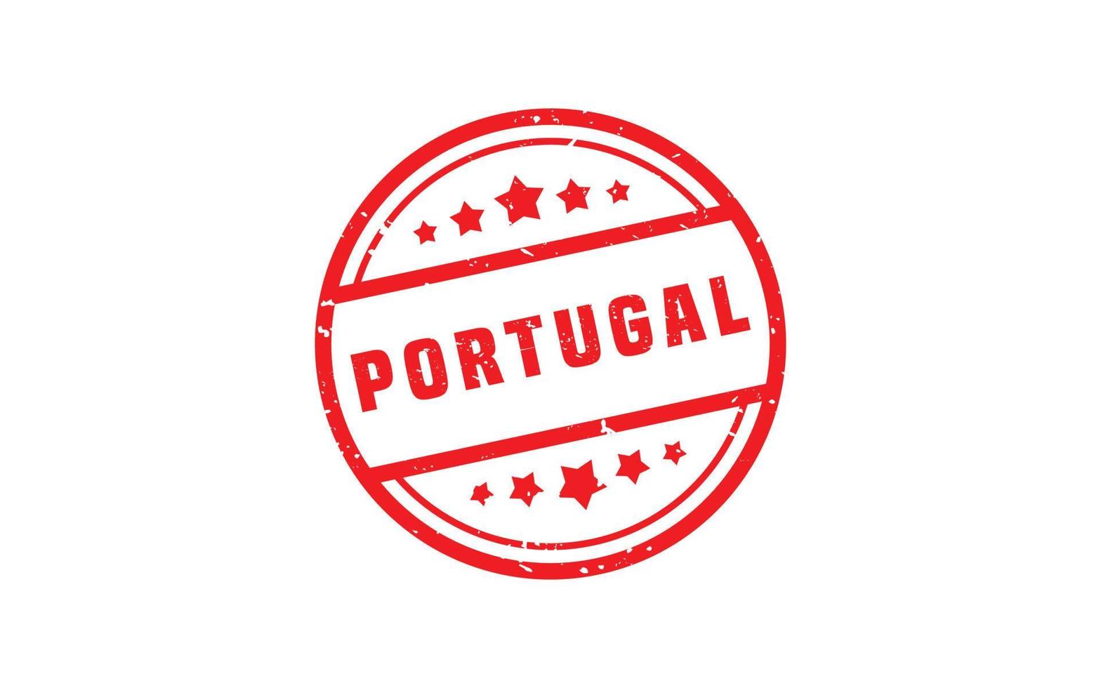 caucho de sello de portugal con estilo grunge sobre fondo blanco vector