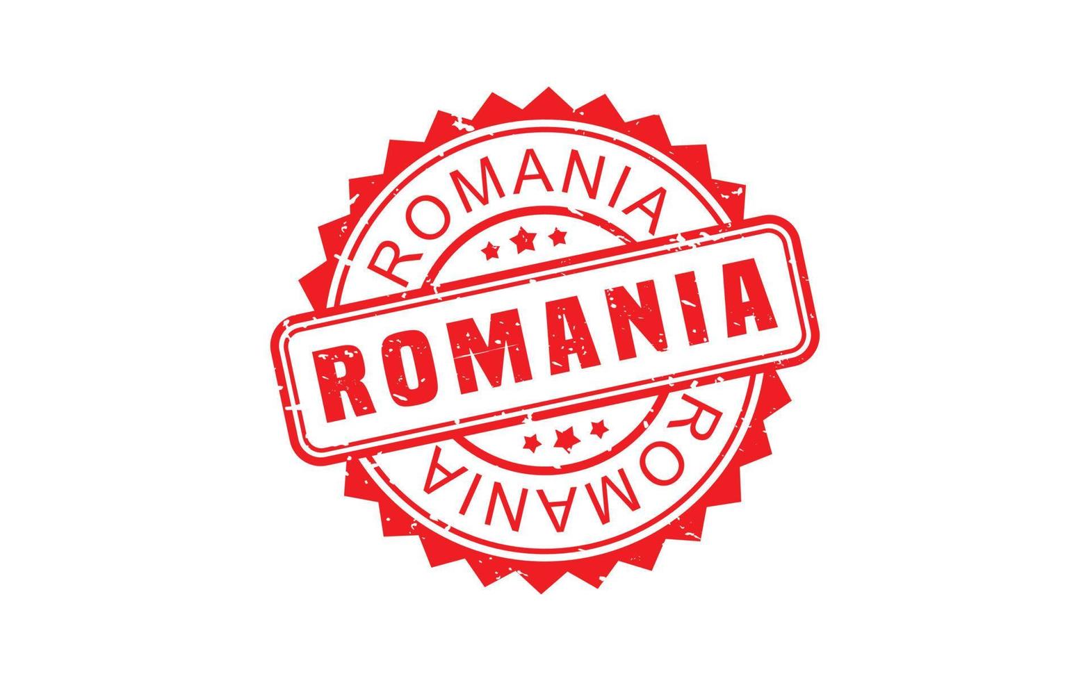 ROMANIA stamp rubber with grunge style on white background vector