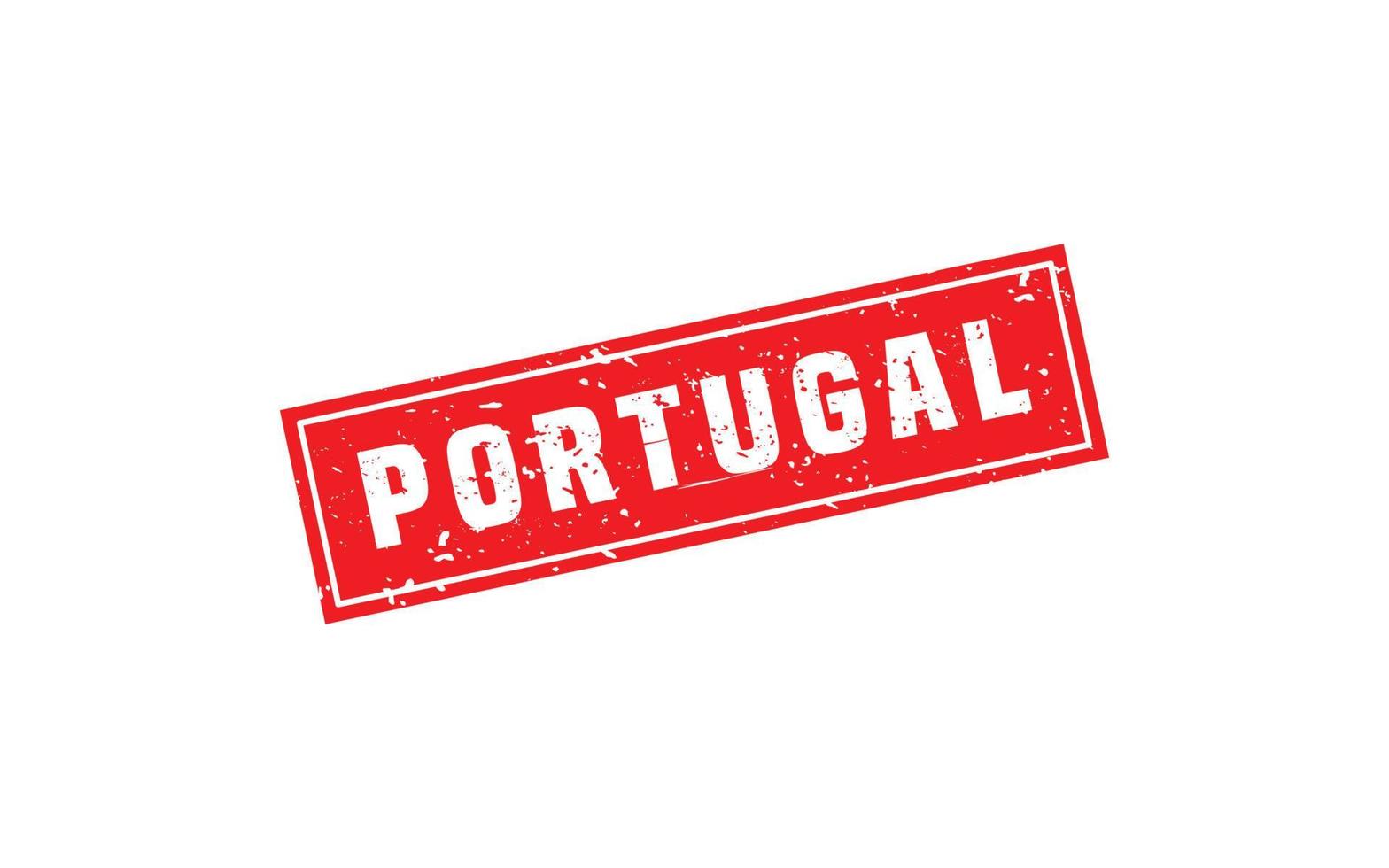 caucho de sello de portugal con estilo grunge sobre fondo blanco vector