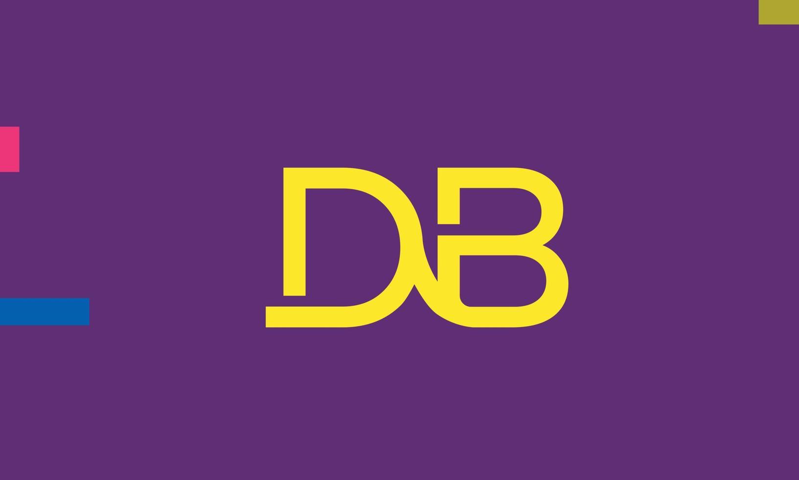 alfabeto letras iniciales monograma logo db, bd, d y b vector