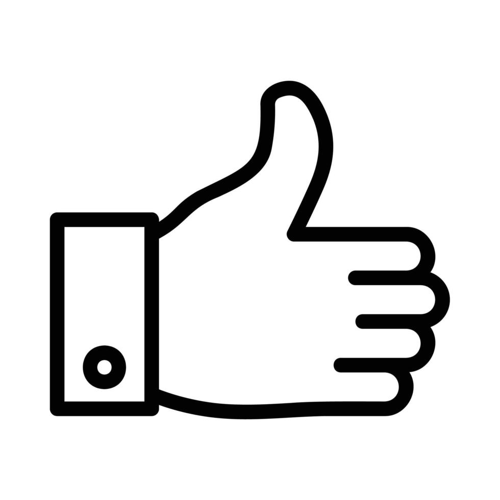 Like icon with hand showing thumbs up vector