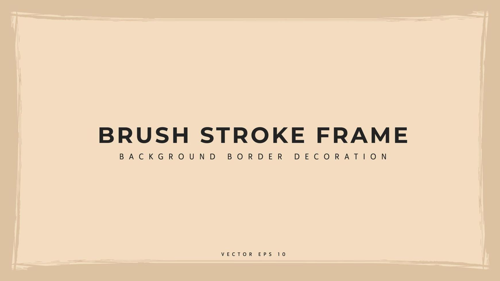 Wide Abstract grunge brush stroke frame vector art background border decoration