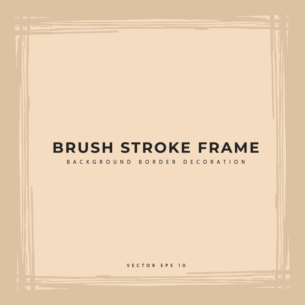 Abstract grunge brush stroke frame background border decoration vector