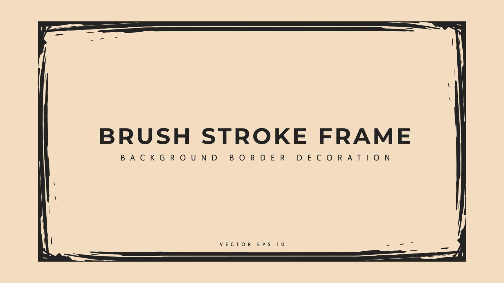 rectangle frame Brush stroke vector art background border decoration