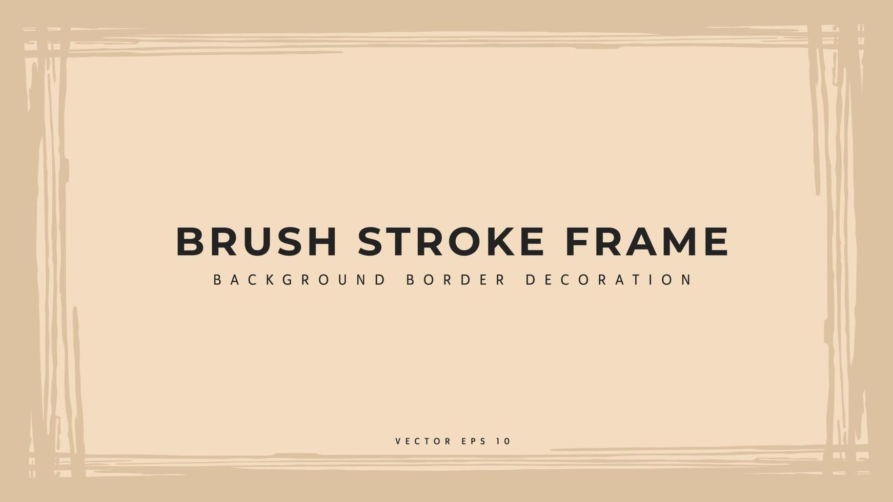Wide Abstract brush stroke frame vector art background border decoration
