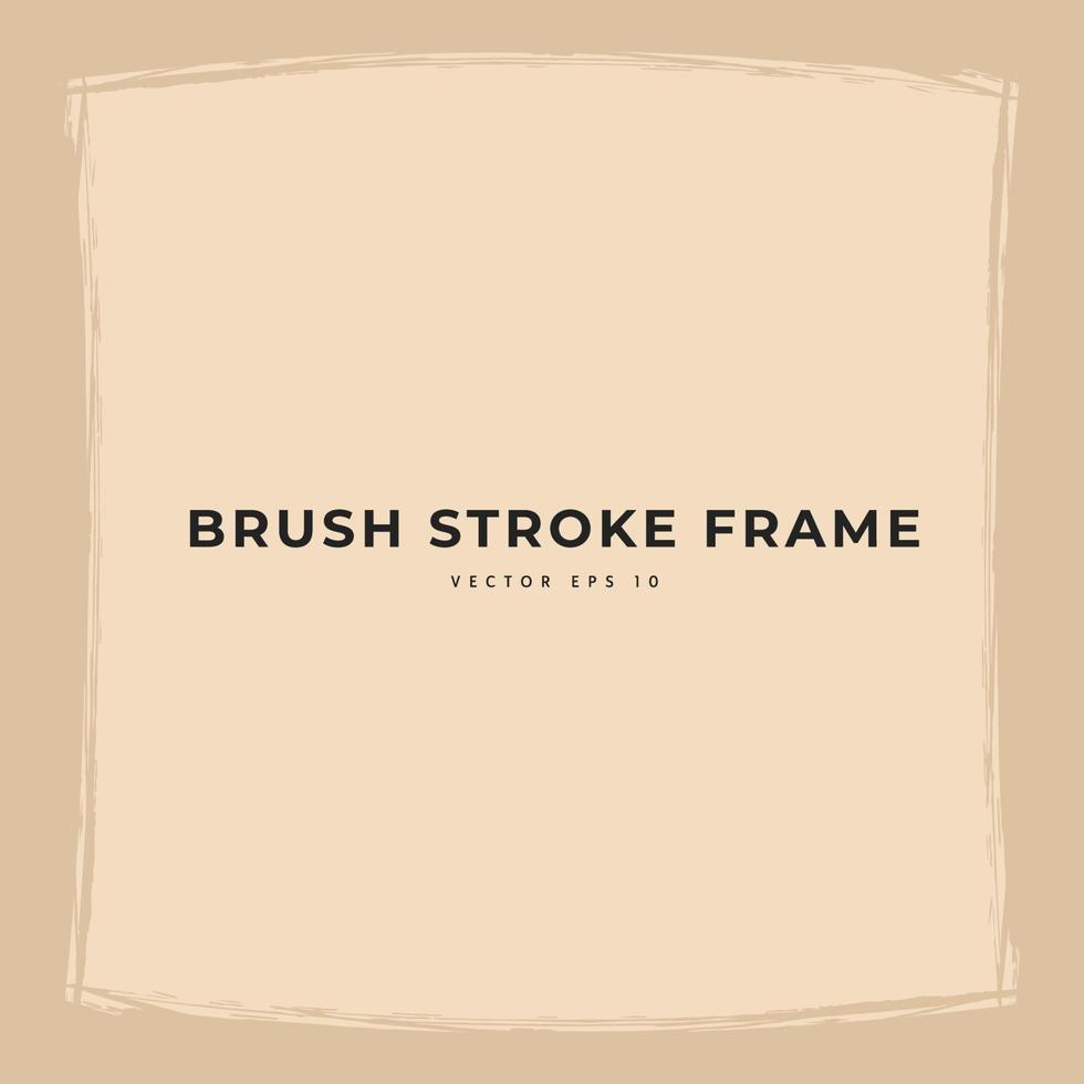 Grunge brush stroke frame background border decoration vector