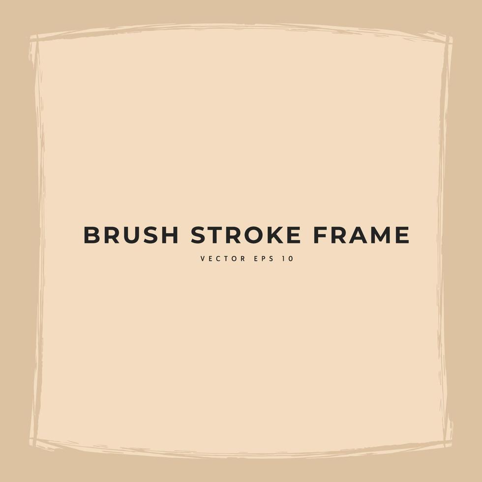 Grunge brush stroke frame background border decoration vector