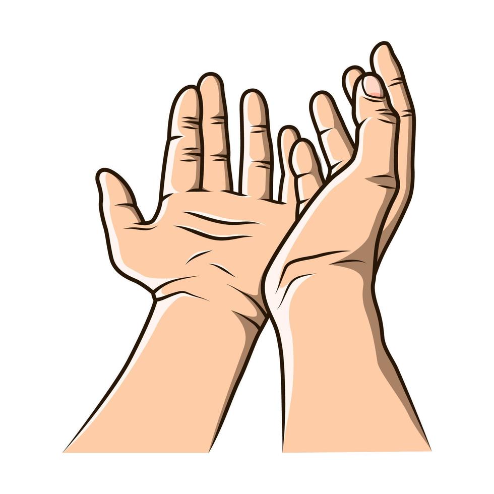 Prayer hand. Vector illustration