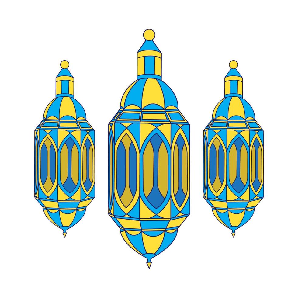 Arabic lantern vector in cartoon ramadan