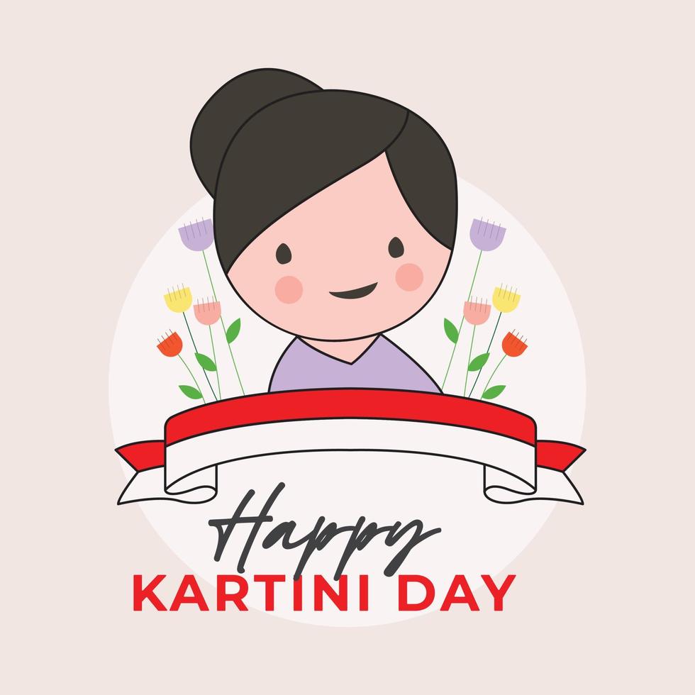 Kartini day banner design template vector