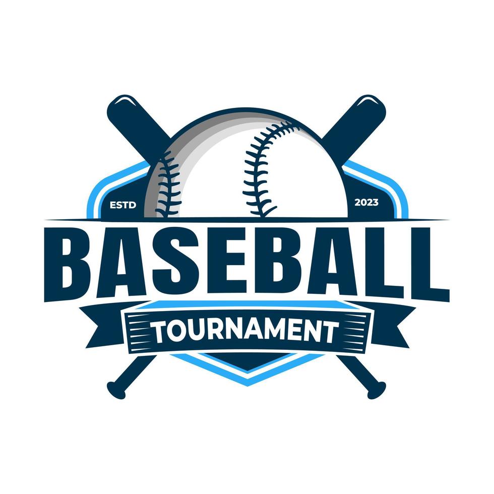American Sports Baseball Club Logo Inspiration, baseball club. With stick,Basketball club emblem tournament, symbol, icon, team identity. design template with white background vector