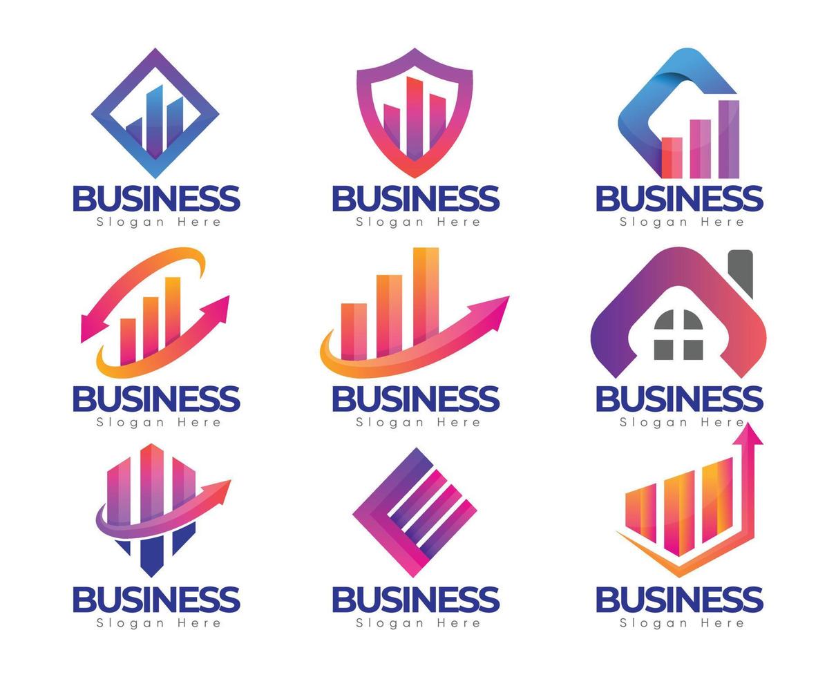 mejor colección de logotipos de negocios financieros premium, concepto moderno creativo con vector premium. plantilla de logotipo mínimo de agencia de negocios de empresa digital creativa.