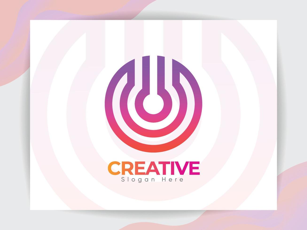 Digital Electric Minimal Company Logo Design, Creative Color With Unique Concept, Free Vector. Business Agency Company Template Design With Creative  Background. vector