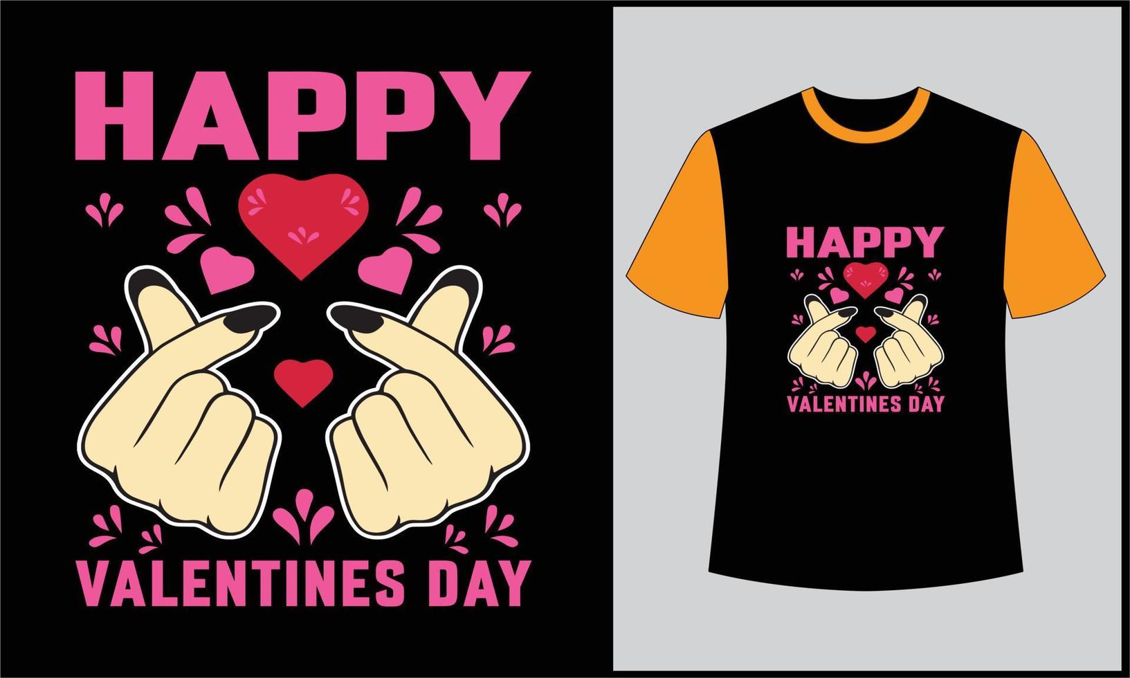 diseño de camiseta de vector de ilustración de feliz día de san valentín