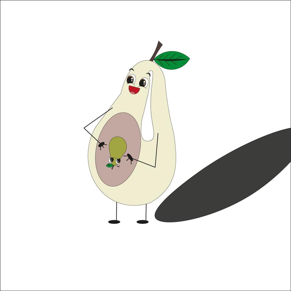 illustration of a pregnant pear vector