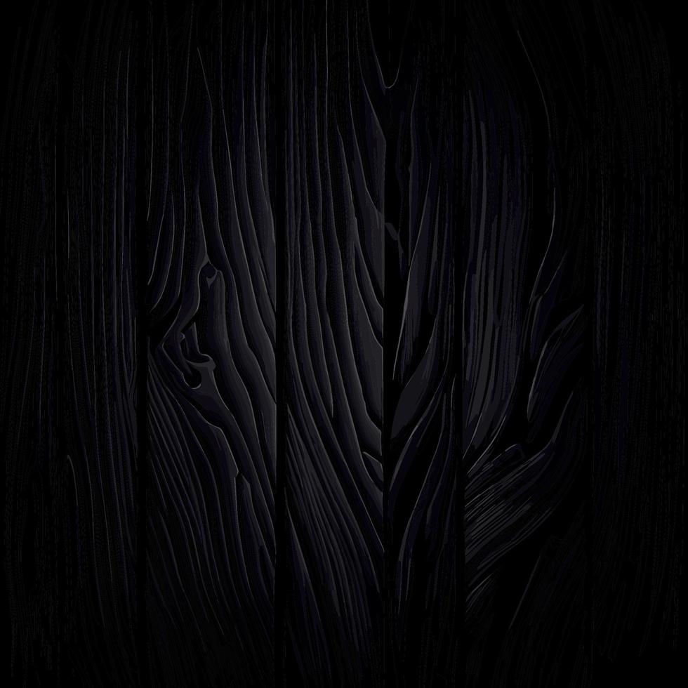 Dark wood texture with knots, board background - Vector